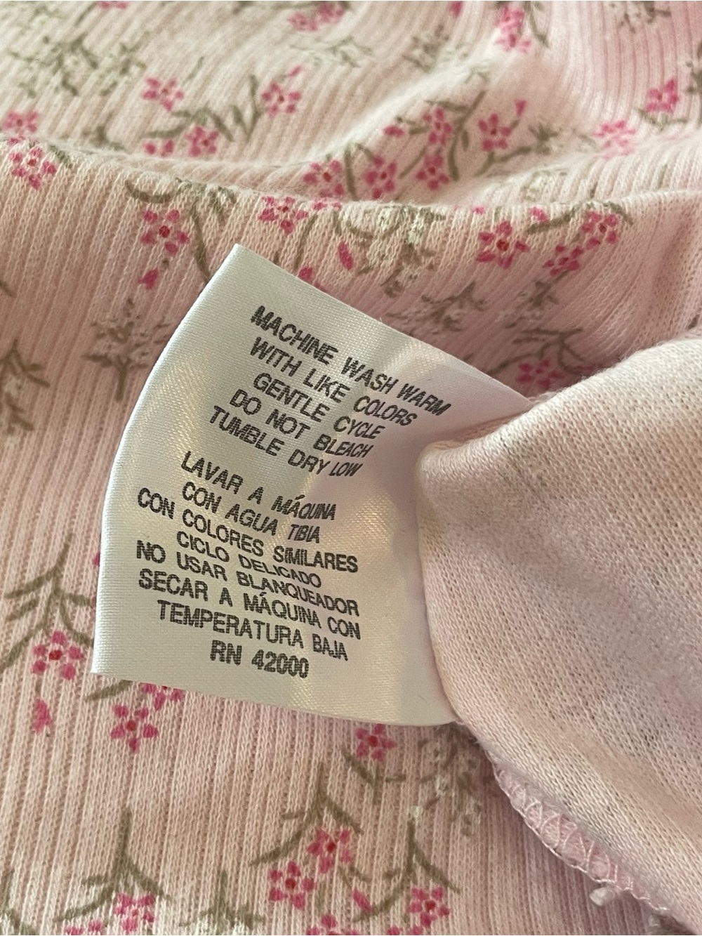 Basic Editions Size M Pink Ditsy Floral Tank Top - Picture 7 of 7
